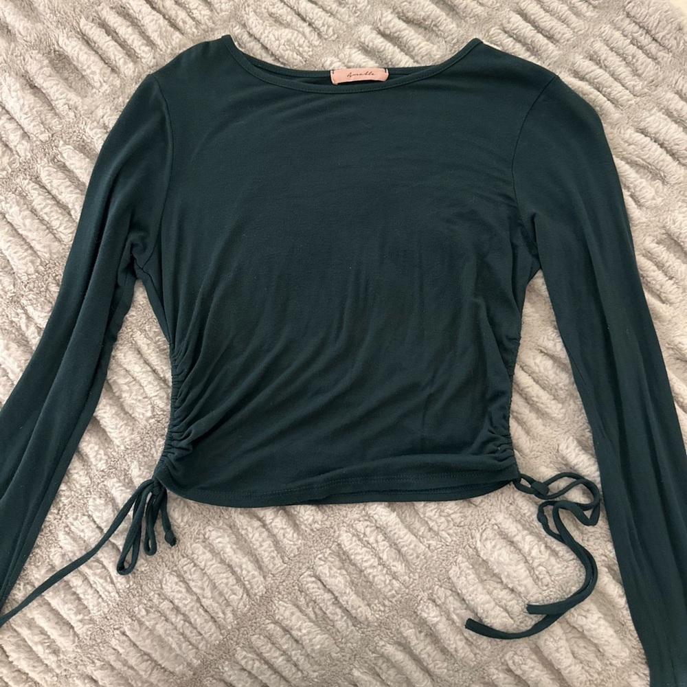 Green side tie longsleeve